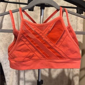 Peloton Vibrant Coral Mesh Bra